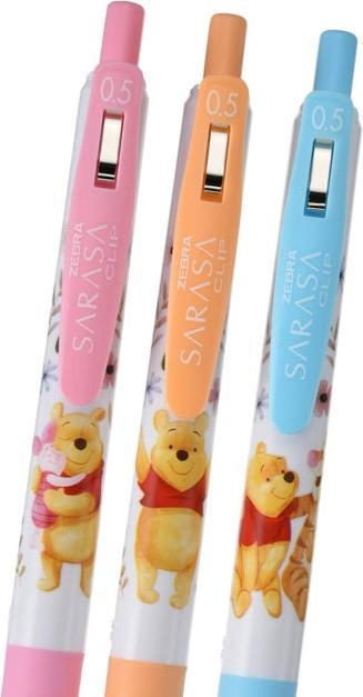Image du produit Disney Puuh, Ferkel, Tigger Sarasa Clip 0.5 Set de stylos à bille gel (Noir, 3 x)