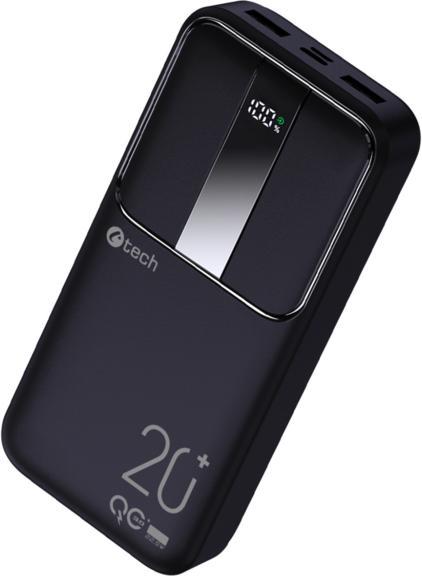 C-Tech Powerbanka, Li-Pol,, USB-C/USB-A/micro USB (20000 mAh, 22.50 W)