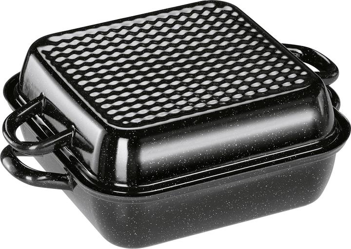 Actual product image Riess Frying pan with lid, 0110-22 (Frying pan, Enamel)