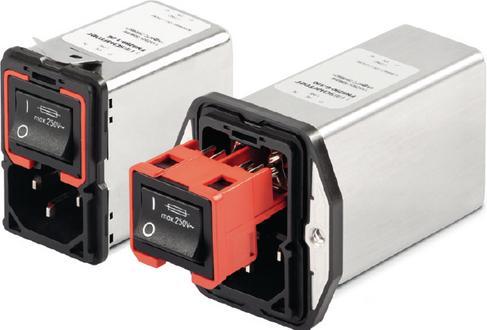 Produktbild Schaffner EMV Gerätestecker mit Filter, 4A, 250VAC