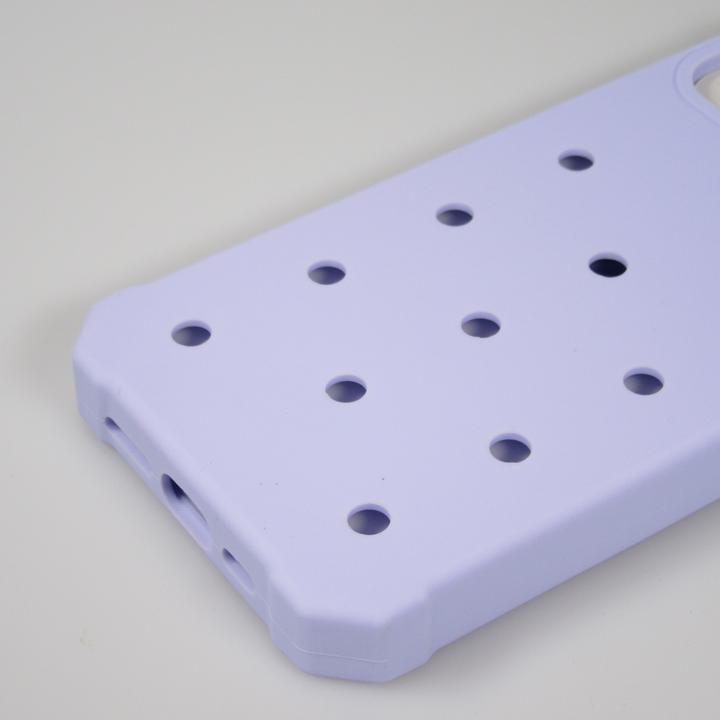 Produktbild PhoneLook Hülle Dicke Silikonhülle mit Löcher für Aufsteck-Sticker Hellblau (Apple iPhone 14 Pro)