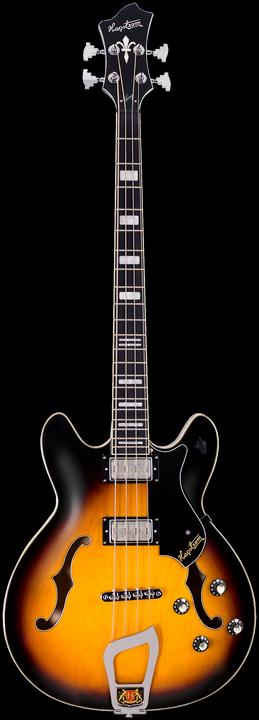 Actual product image Hagstrom Bass Guitar, Viking, Tobacco Sunburst (Electric guitar)