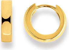 Natsumi Schmuck Klappcreolen Gelbgold 18K/750 Ø 12mm Gerundet (750/18 K Gelbgold)
