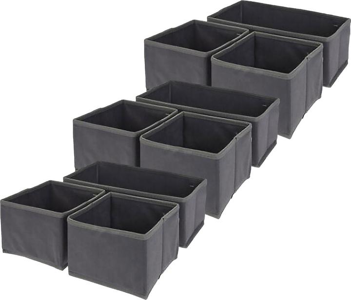Image du produit Storage Solutions 3er-Set Schubladen Organizer, 3-tlg., Ordnungsboxen, dunkelgrau