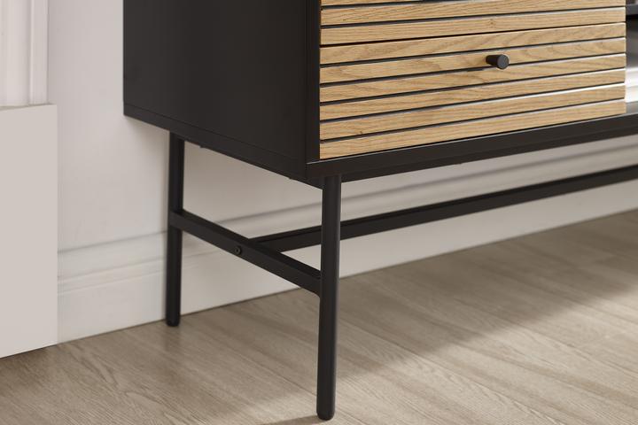 Produktbild SalesFever Lowboard Echtholzfurnierx60 schwarz (150 x 40 x 60 cm)