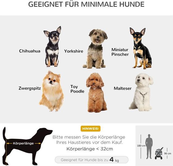 Produktbild Swisshandel24 Hundewagen Hundebuggy mit Klappfunktion Oxford Grau 67 x 45 x 96 cm (Hund, Faltbar)