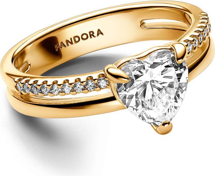 Produktbild Pandora Doppelband Herz Ring (60)