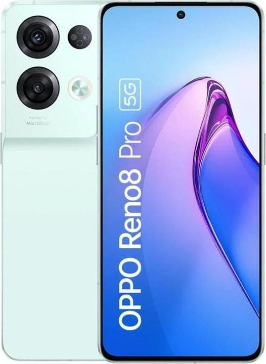 Produktbild OPPO Reno 8 Pro (256 GB, Glazed Green, 6.70", Dual SIM, 50 Mpx, 5G)