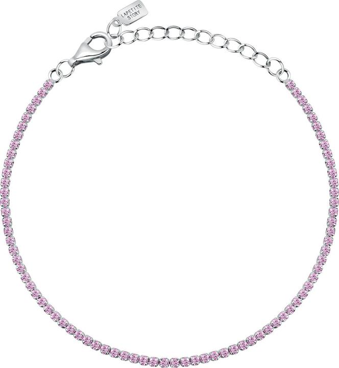 La Petite Story Silver tennis bracelet with pink zircons Silver LPS05AWV32 (16 cm, 925er Silber)
