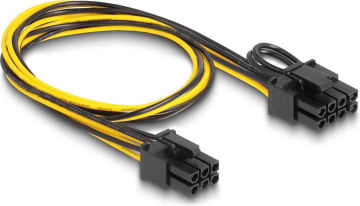 Actual product image Delock Power cable PCI Express 6 pin male to PCI Express 6+2 pin male 50 cm