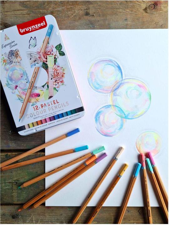 Produktbild Bruynzeel Expression Farbstifte Pastell 12er (Multicolor, Mehrfarbig, multicolour, 12 x)