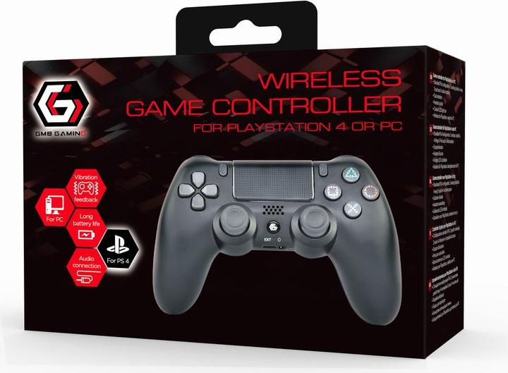 Actual product image Gembird Wireless game controller JPD-PS4BT-02 for PlayStation 4 or PC, black (PS4)