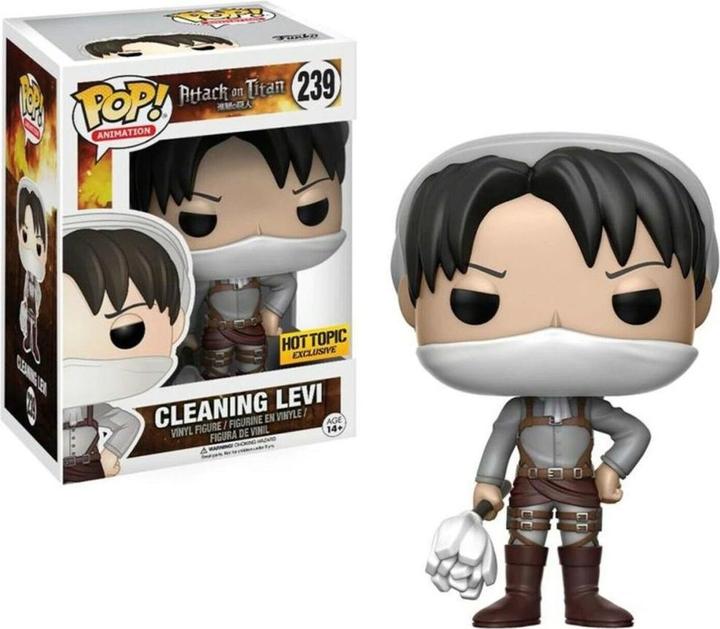 Image du produit Funko POP! L'Attaque des Titans Cleaning Levi Exclusive Hot Topic