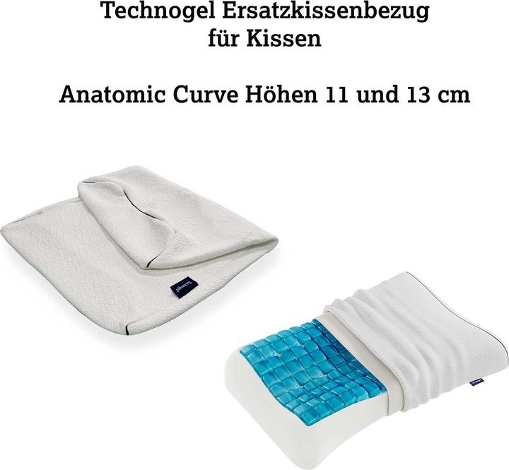 Actual product image Technogel Ersatzhülle Kissen Anatomic Curve (Pillowcase, 66 x 40 x 11/13 cm)