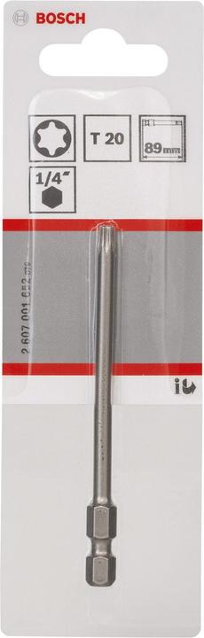 Actual product image Bosch Professional Zubehör Screwdriver bit extra-hard T20, 89 mm, pack of 1 (T 20)