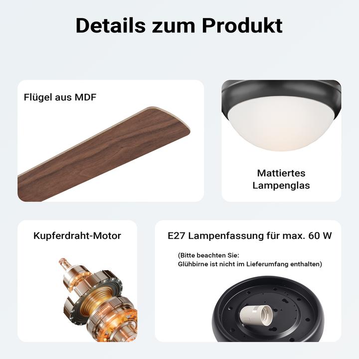 Produktbild Wiltec Deckenventilator (55 dB)