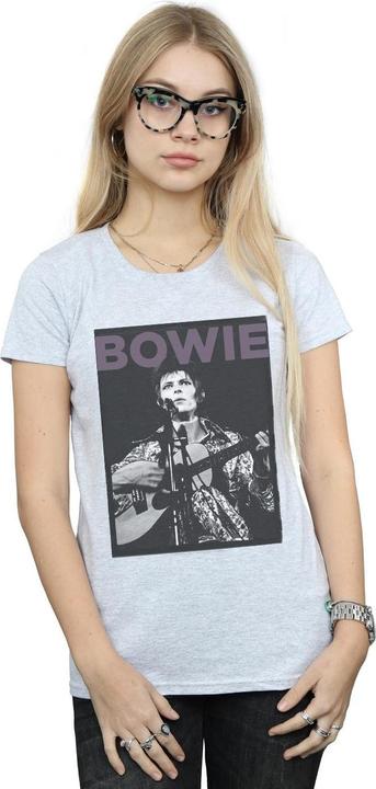 Actual product image David Bowie Womens/Ladies Rock Poster Cotton T-Shirt (XXL)