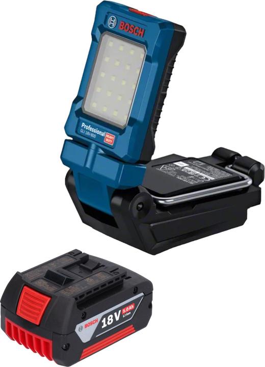 Bosch Professional Bosch GLI 18V-800 Professional Akku Leuchte 18 V 800 lm + 1x Akku 5,0 Ah - ohne Ladegerät (800 lm)