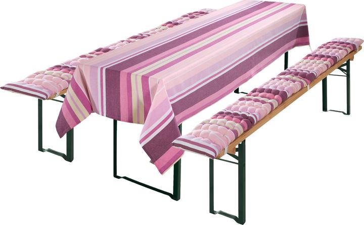 Produktbild Redbest Bierbank-Auflagen und Tischdecke "Streifen" 3-tlg. (90 x 260 cm)