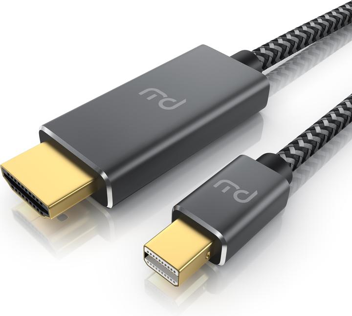 Image du produit Primewire Câble Mini DisplayPort vers HDMI Type A, adaptateur 4k mDP 1.4 vers HDMI 2.0, 4k@60Hz, Thunderbolt (1 m, HDMI, Autre)