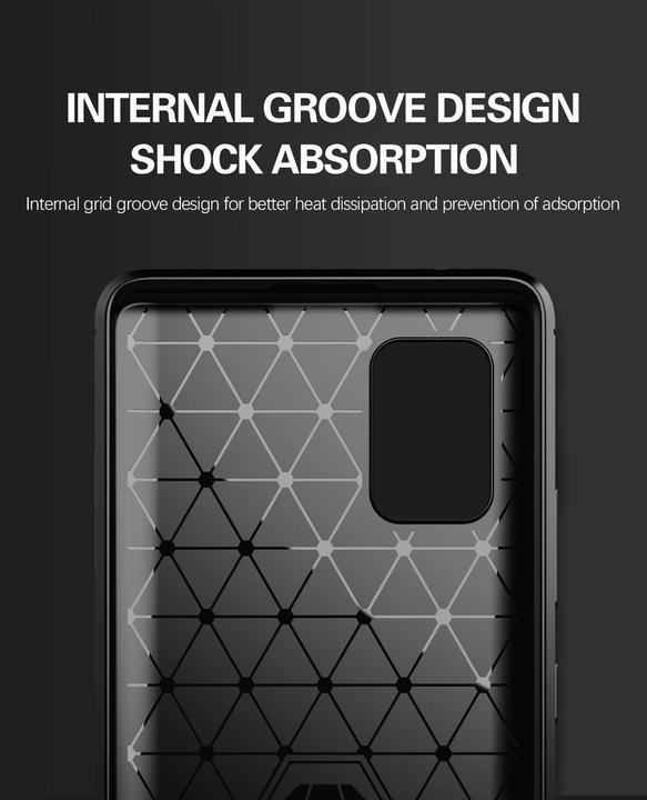 Image du produit Cadorabo TPU Ultra Slim carbon edelstahl Combi Cover (Samsung Galaxy A71 5G)