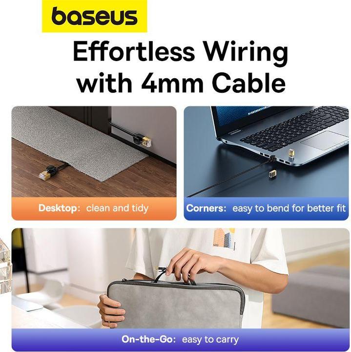 Image du produit Baseus Cat 7 10Gb Ethernet RJ45 Cable 5m black (CAT7, 5 m)