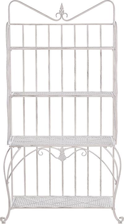 Immagine prodotto Beliani Scaffale da giardino beige in metallo a 4 ripiani ripiegabili PAVONA