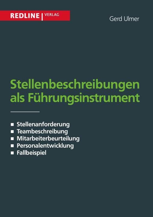 Actual product image Stellenbeschreibung als Führungsinstrument (German, Gerd Ulmer, 2001)
