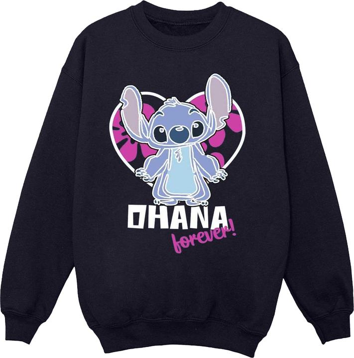 Immagine prodotto Disney Lilo And Stitch Ohana Forever Heart Felpa Donna (XL)