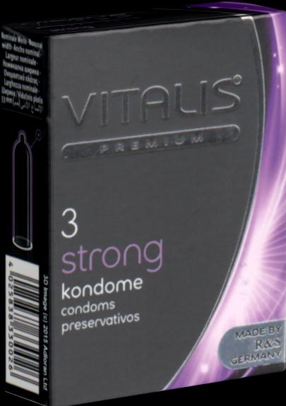 Immagine prodotto Vitalis PREMIUM "Strong" 3 preservativi extra sicuri per posizioni selvagge (3 pz.)