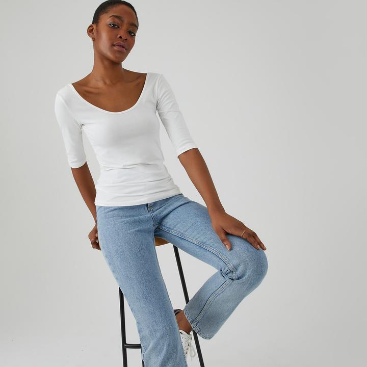 Immagine prodotto La Redoute Collections Maglietta con scollo a ballerina (S)