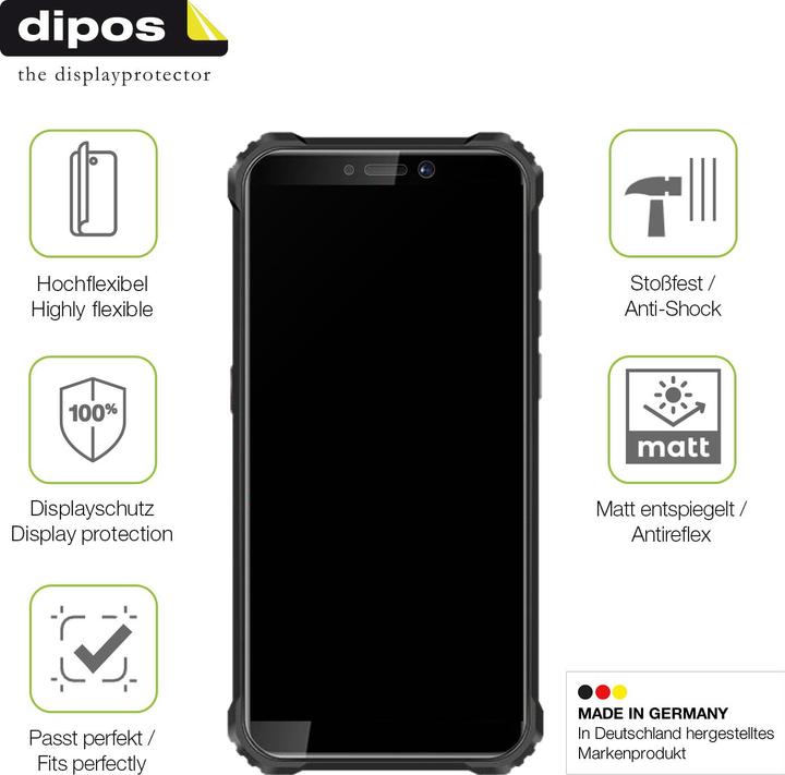 Produktbild Dipos Full Cover Schutzfolie Matt (1 Stück, Oukitel WP5)