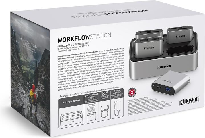 Productafbeelding Kingston Kaartlezer USB-C 3.2 Gen2 Dual-Slot SD UHS-II detailhandel (USB 3.2 Gen 2)