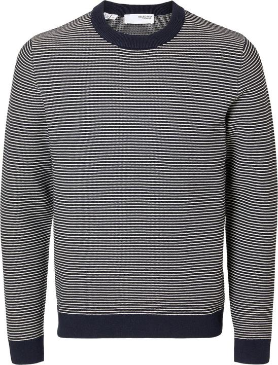Image du produit Selected Homme Slhjake Ls Knit Struc Stripe Crew Neck (M)