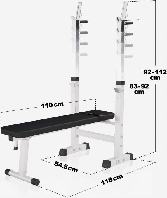 Image du produit Gorilla Sports Banc de musculation avec étagère