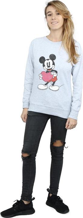 Actual product image Disney Womens/Ladies Mickey Mouse Valentine Heart Sweatshirt (L)