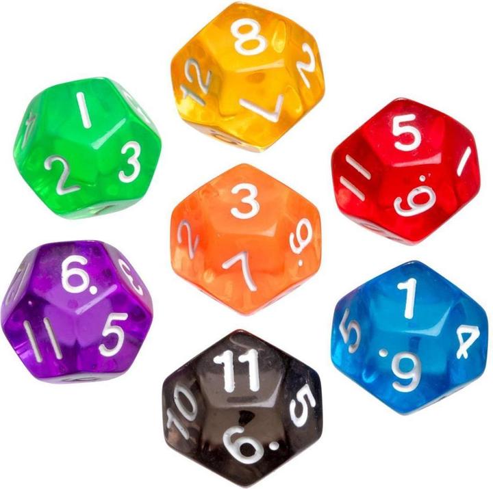 Philos Cubes, 12 faces, transparent, sachet de 50 - Accessoires pour cubes, dès 6 ans