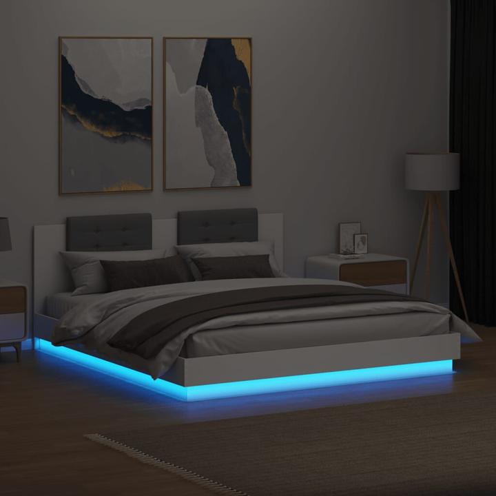 Image du produit VidaXL Cadre de lit avec tête de lit et lampes LED (180 x 200 cm)
