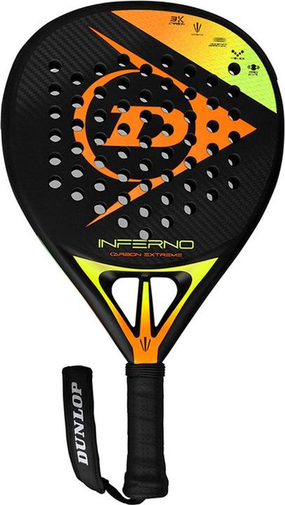Produktbild Dunlop Padel tennis racket INFERNO CARBON EXTREME 365g Hybrid PRO-EVA profesionalams black/yellow/or