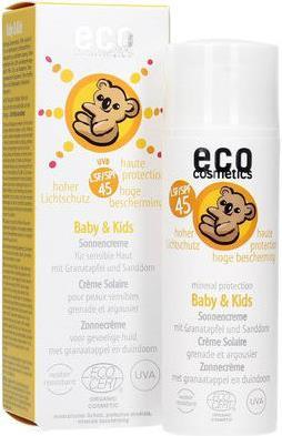 Immagine prodotto Eco Cosmetics Crema solare per bambini e ragazzi con melograno e olivello spinoso (Crema solare, SPF 45, 50 ml)