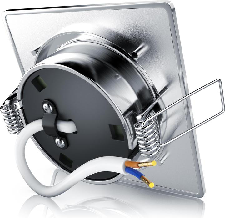 Produktbild Brandson 6x LED Einbaustrahler, schwenkbarer Deckenspot, Edelstahl, 320 Lumen, Deckenstrahler Warmweiss (320 lm)