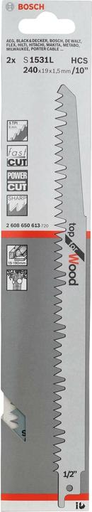 Productafbeelding Bosch Professional Zubehör Sabelzaagblad S 1531 L