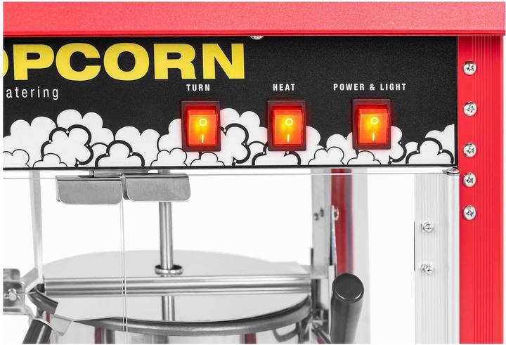 Produktbild Royal Catering Kleine Popcornmaschine - 1600W Leistung, Edelstahl, gehärtetes Glas und Teflonmaterial