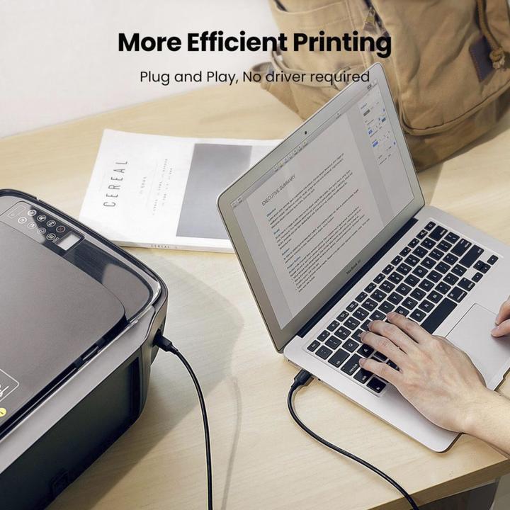 Productafbeelding Ugreen USB Type B printerkabel (mannetje) - USB 2.0 (mannetje) 480 Mbps 1,5 m zwart (US135 10350) (1.50 m, USB 2.0)