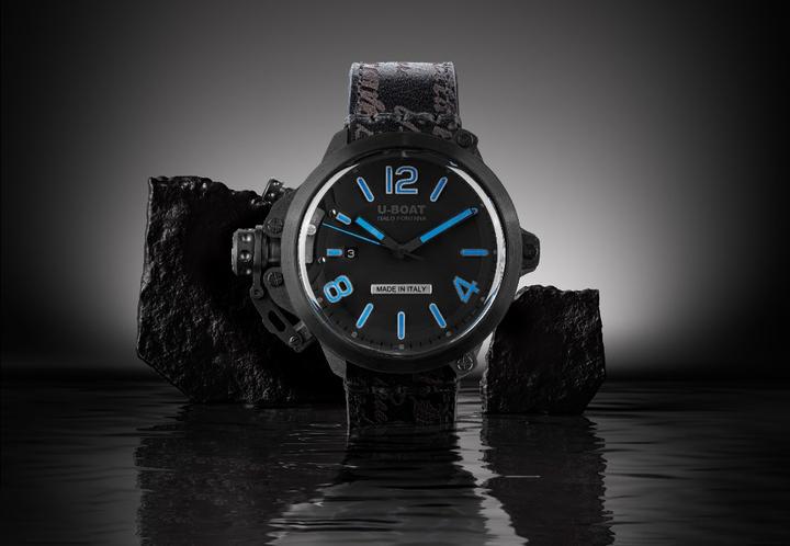 Produktbild U-Boat 8806 Capsule 50 mm PVD BK BL Automatik Herrenuhr 10ATM (Sportuhr)