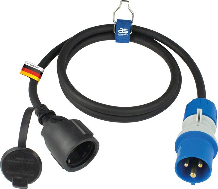 Produktbild As - Schwabe Camping CEE Adapterleitung mit Spannungsanzeige (CEE 7/3, CEE 7/3)
