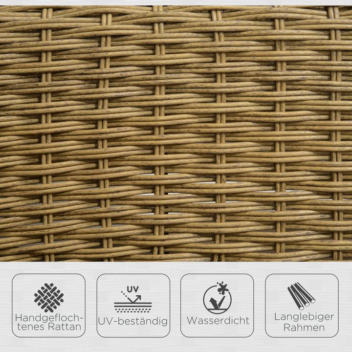 Produktbild Outsunny Rattan Schaukelstuhl mit Sitzkissen