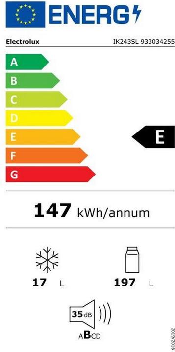 Etichetta energetica Electrolux IK243SL (214 l)