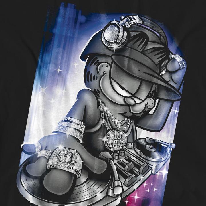 Actual product image Garfield Unisex Adult DJ Lazy T-Shirt (M)