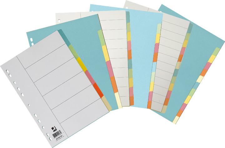 Produktbild Q-Connect Register Karton 10-teilig A4 bunt